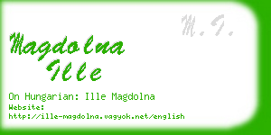 magdolna ille business card